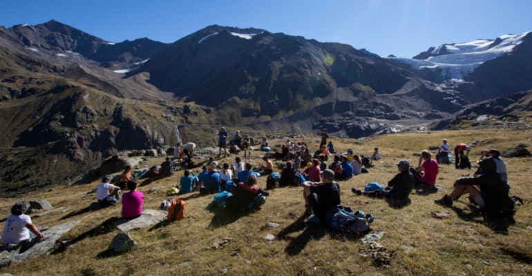 Carovana dei Ghiacciai in Lombardia sul ghiacciaio dei Forni
