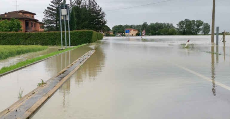 strada alluviuonata dell'Emilia Romagna
