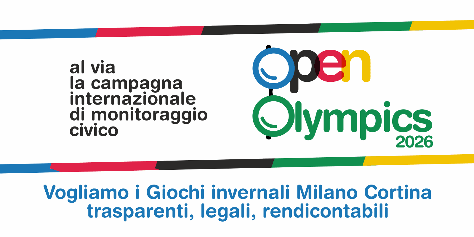 Open Olympics 2026, campagna internazionale di monitoraggio civico