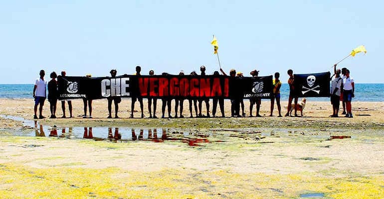 Fortemente inquinata la foce del torrente Modica – Scicli ad Arizza