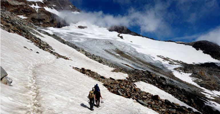 Monitoraggi ghiacciai Monte Rosa: generale regressione del fronte glaciale