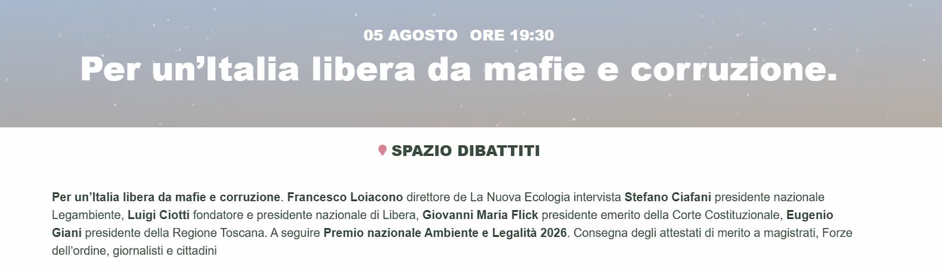 Premio Ambiente e Legalità